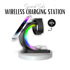 3-Device Magnetic Wireless Charging Station Setup Guide