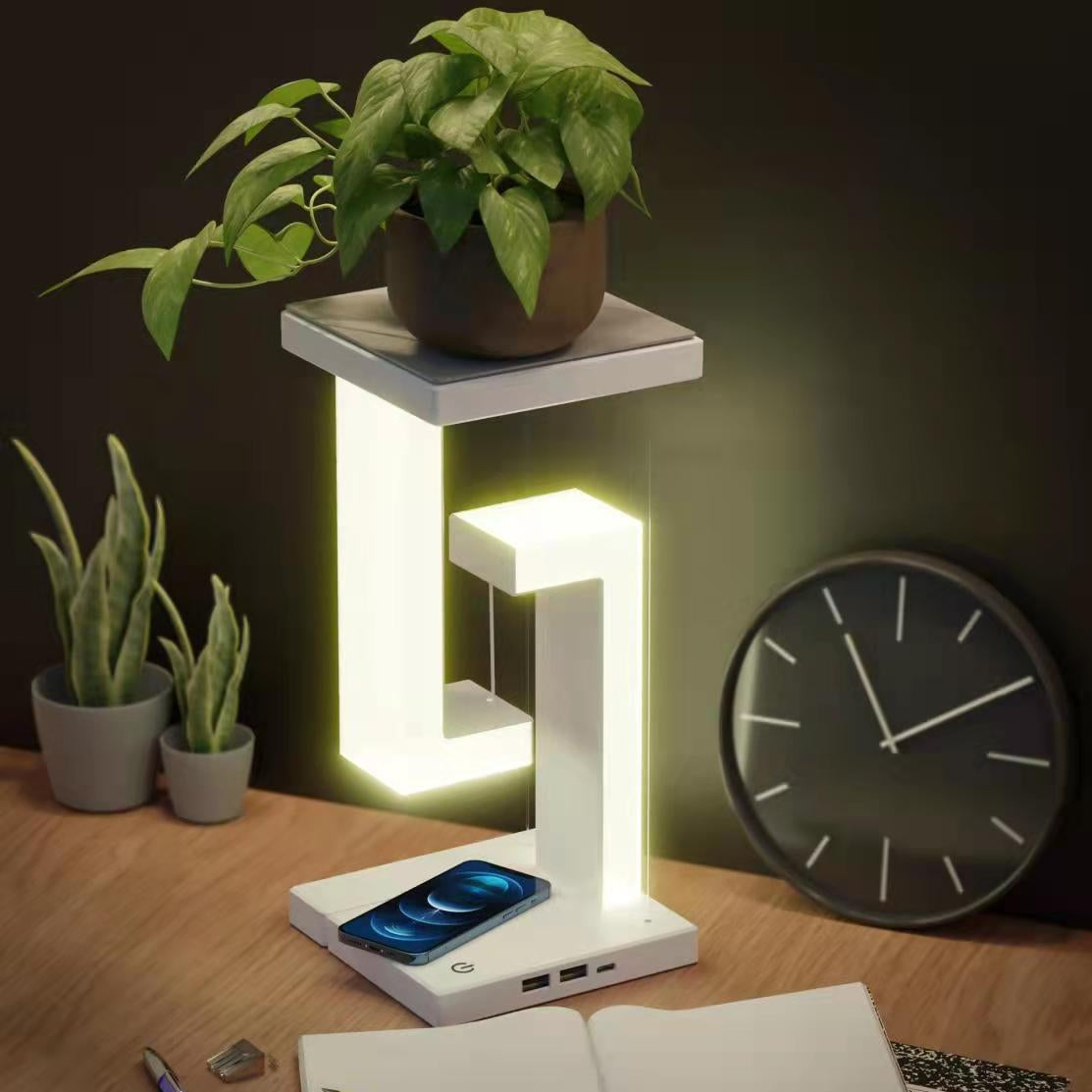 Magnetic Floating Wireless Charging Table Lamp – Modern LED Desk Light - Lofty Enterprises