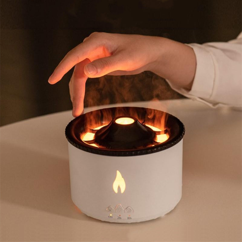 Ultrasonic Volcano Flame Essential Oil Diffuser – Jellyfish Mist Aromatherapy Humidifier - Lofty Enterprises