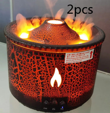 Ultrasonic Volcano Flame Essential Oil Diffuser – Jellyfish Mist Aromatherapy Humidifier - Lofty Enterprises