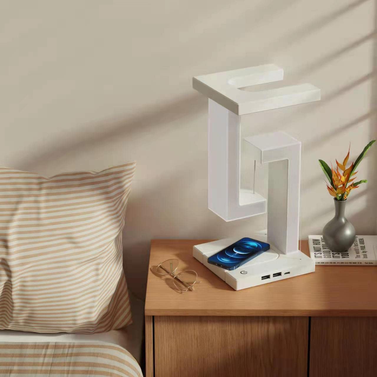 Magnetic Floating Wireless Charging Table Lamp – Modern LED Desk Light - Lofty Enterprises