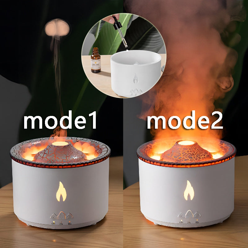 Ultrasonic Volcano Flame Essential Oil Diffuser – Jellyfish Mist Aromatherapy Humidifier - Lofty Enterprises