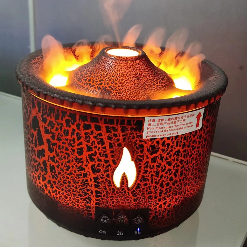 Ultrasonic Volcano Flame Essential Oil Diffuser – Jellyfish Mist Aromatherapy Humidifier - Lofty Enterprises