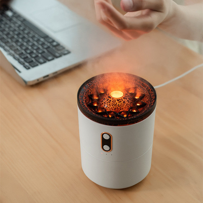 Ultrasonic Volcano Flame Essential Oil Diffuser – Jellyfish Mist Aromatherapy Humidifier - Lofty Enterprises