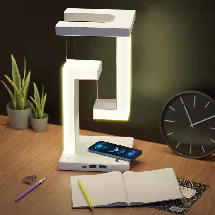 Magnetic Floating Wireless Charging Table Lamp – Modern LED Desk Light - Lofty Enterprises